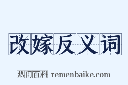 改嫁反义词是什么意思的图片